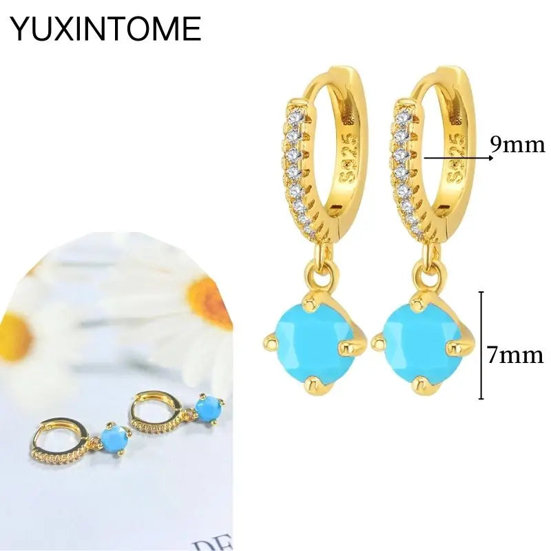 Turquoise Silver Earrings - Cowboy Outpost
