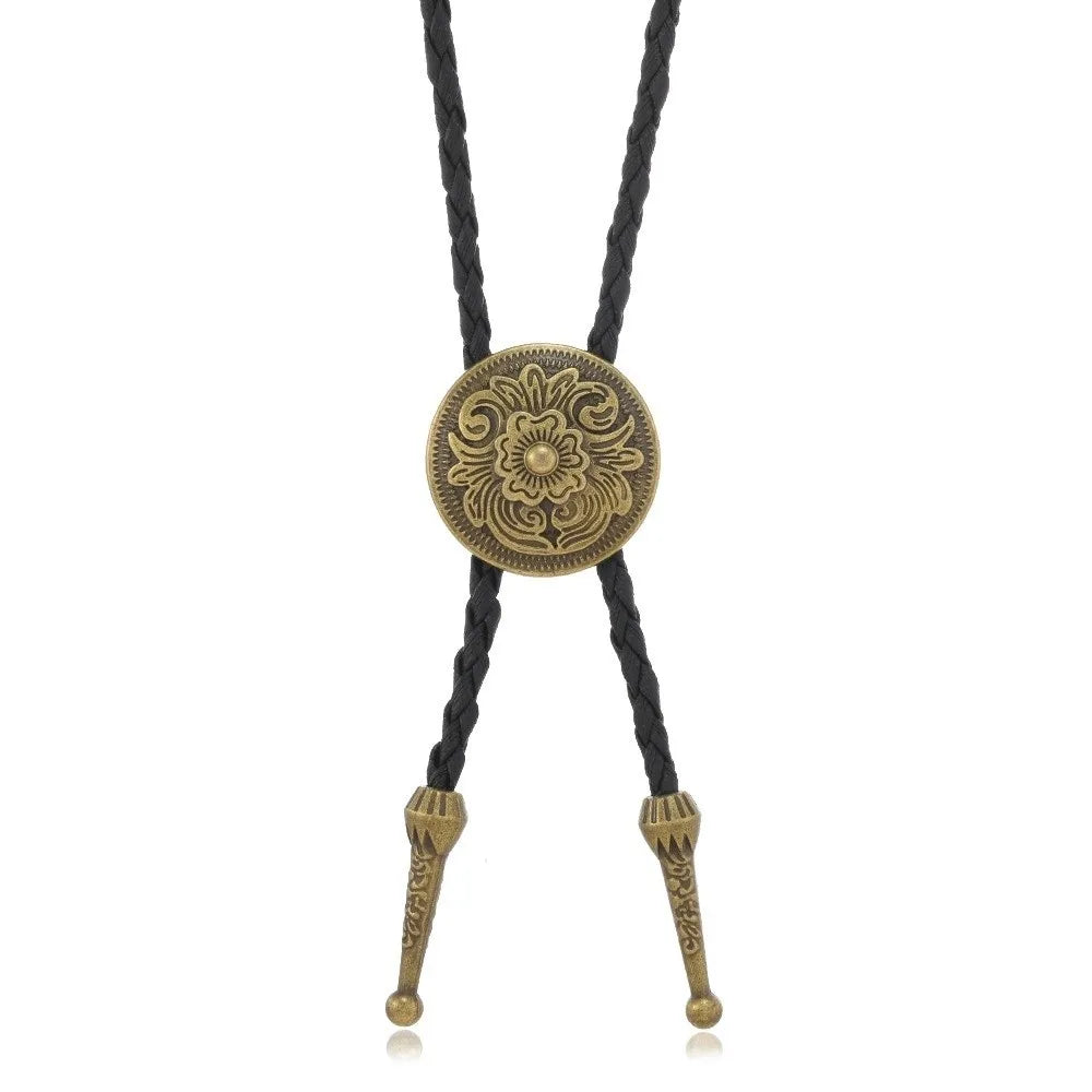 Turquoise Silver Bolo Tie - Cowboy Outpost