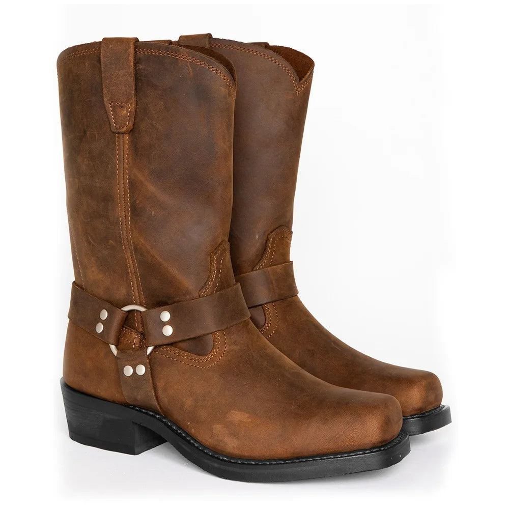 Hand Cowboy Boots - Brown - Cowboy Outpost