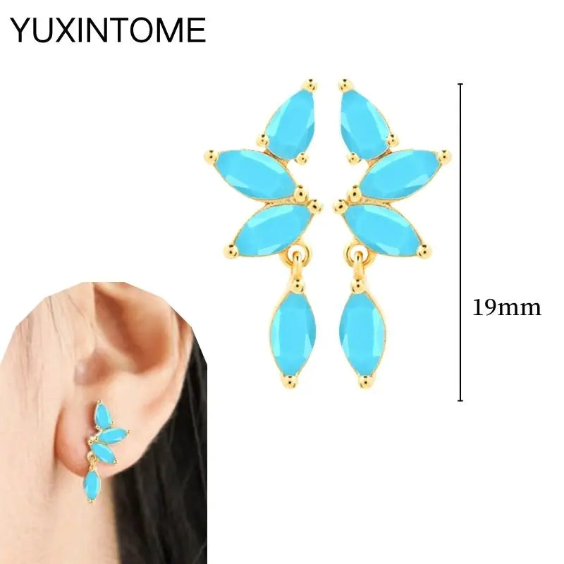 Turquoise Silver Earrings - Cowboy Outpost