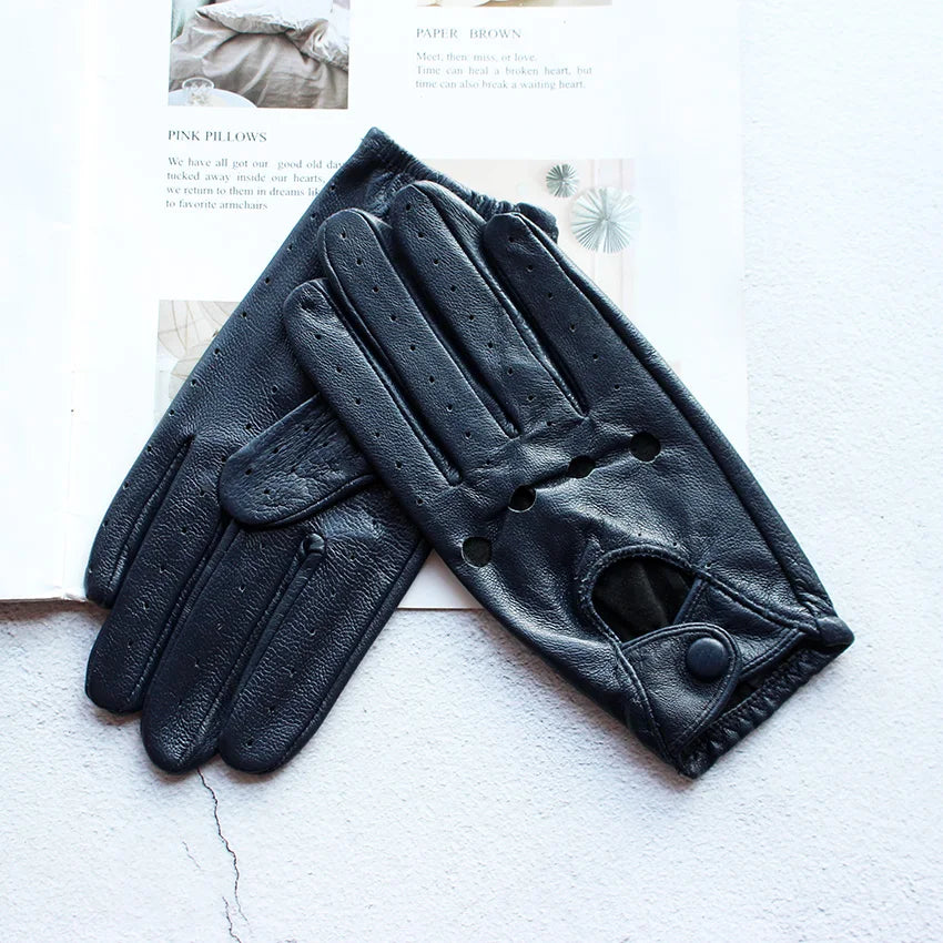 Leather Summer Gloves - Orange - Cowboy Outpost