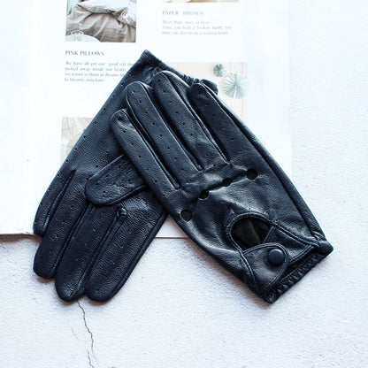 Leather Summer Gloves - Orange - Cowboy Outpost