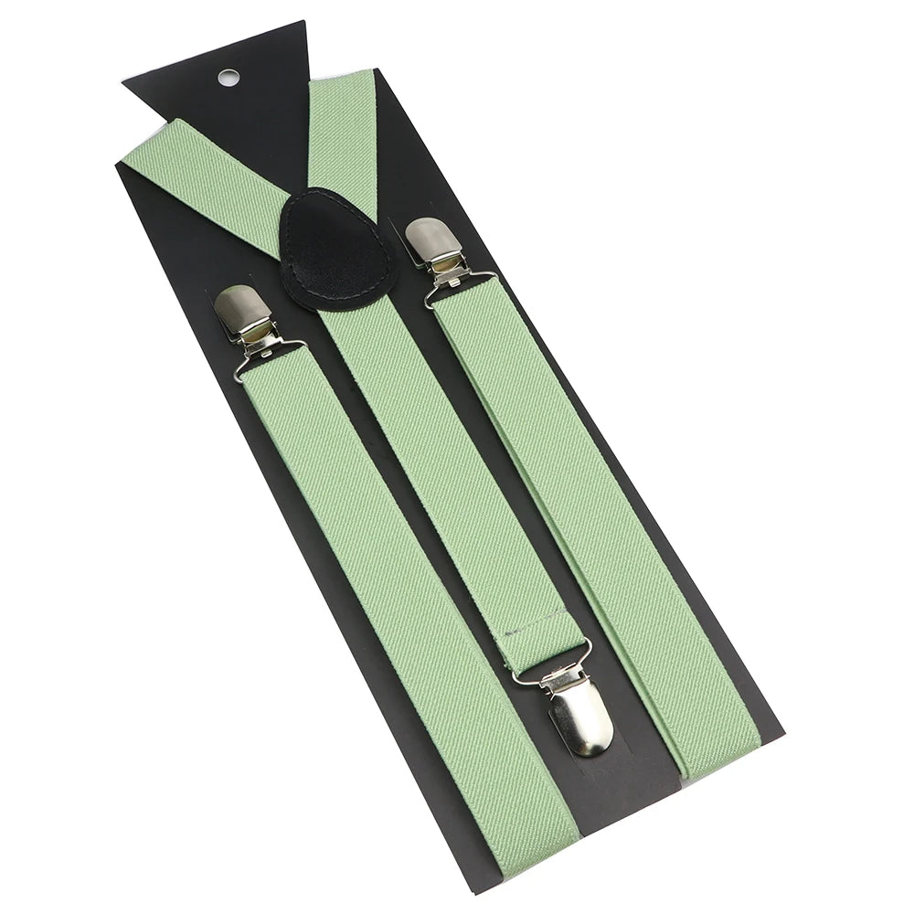 Elastic Leather Suspenders - Cowboy Outpost