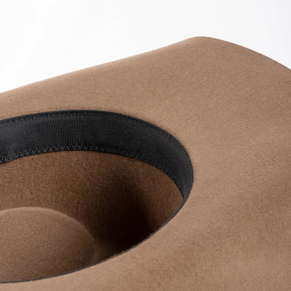 Felt Wide Brim Cowboy Hat - YELLOW - Cowboy Outpost