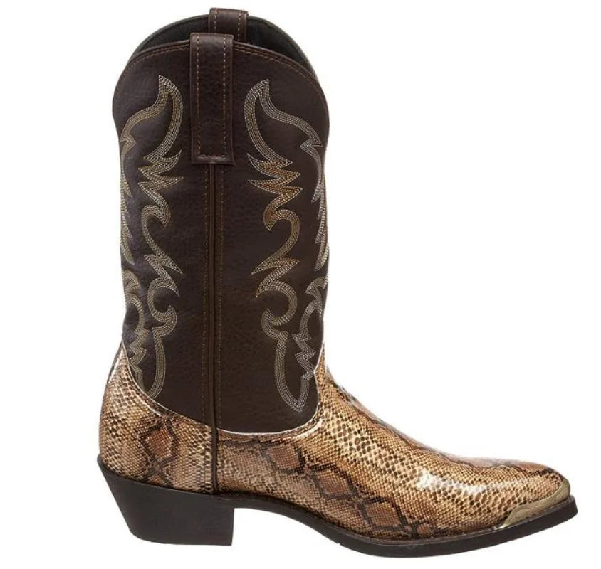 Snake Cowboy Boots - Gold - Cowboy Outpost