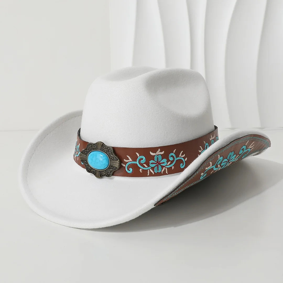 Leather Buckle Cowboy Hat - 2 - Cowboy Outpost