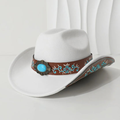 Leather Buckle Cowboy Hat - 2 - Cowboy Outpost