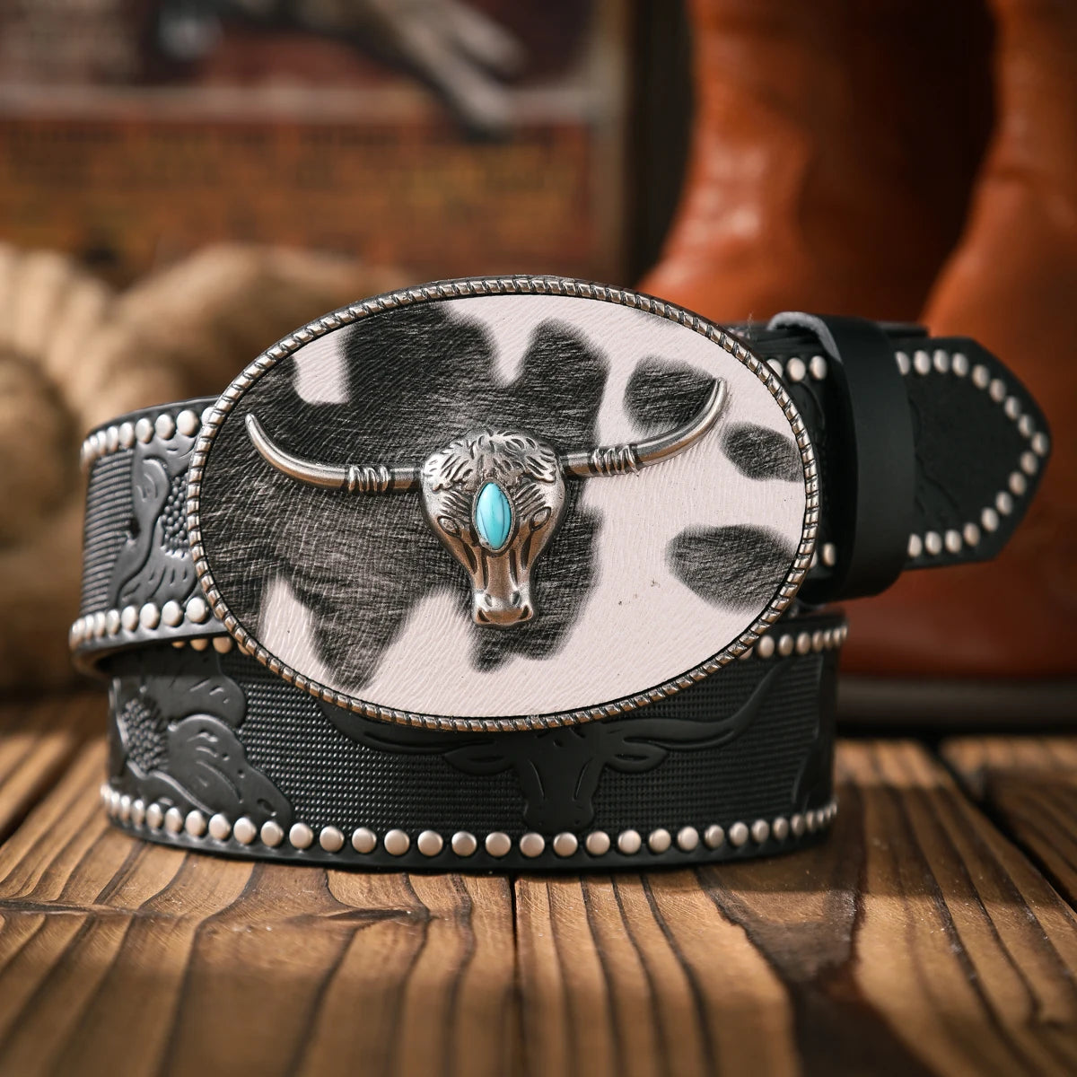 Metal Belt - Black gold - grey gold - Cowboy Outpost