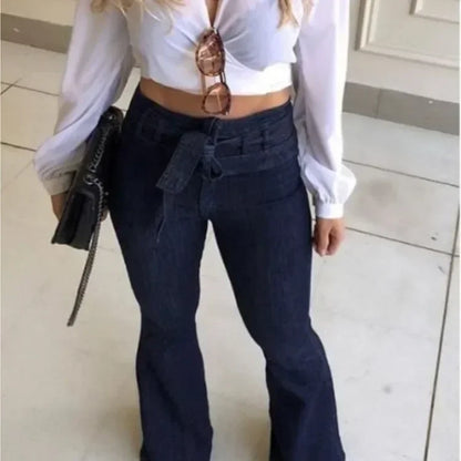 High-Waist Flare Jeans - black - Cowboy Outpost