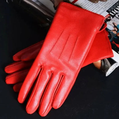Leather Warm Gloves - Coffee - Cowboy Outpost