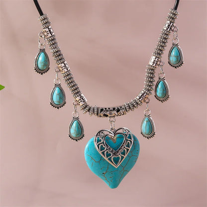 Turquoise Aihua Necklace - style 1519 - Cowboy Outpost