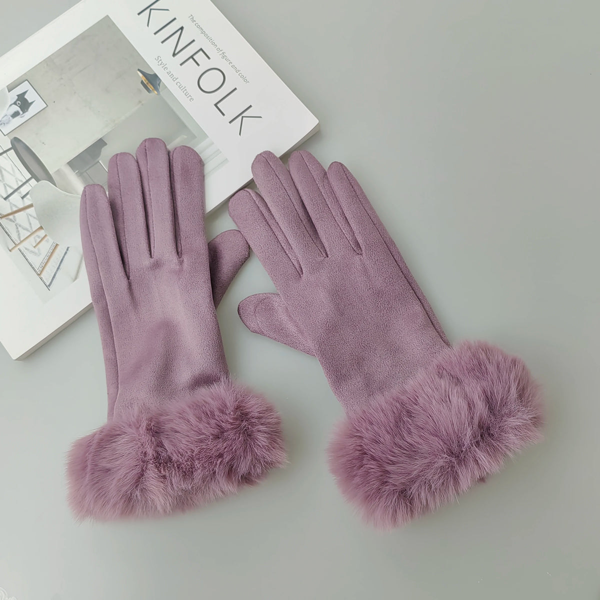 Suede Gloves - Light Lake Blue - Cowboy Outpost