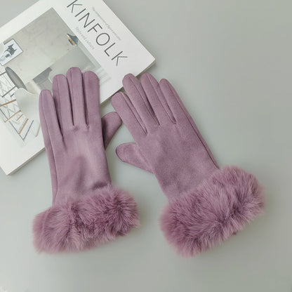 Suede Gloves - Light Lake Blue - Cowboy Outpost