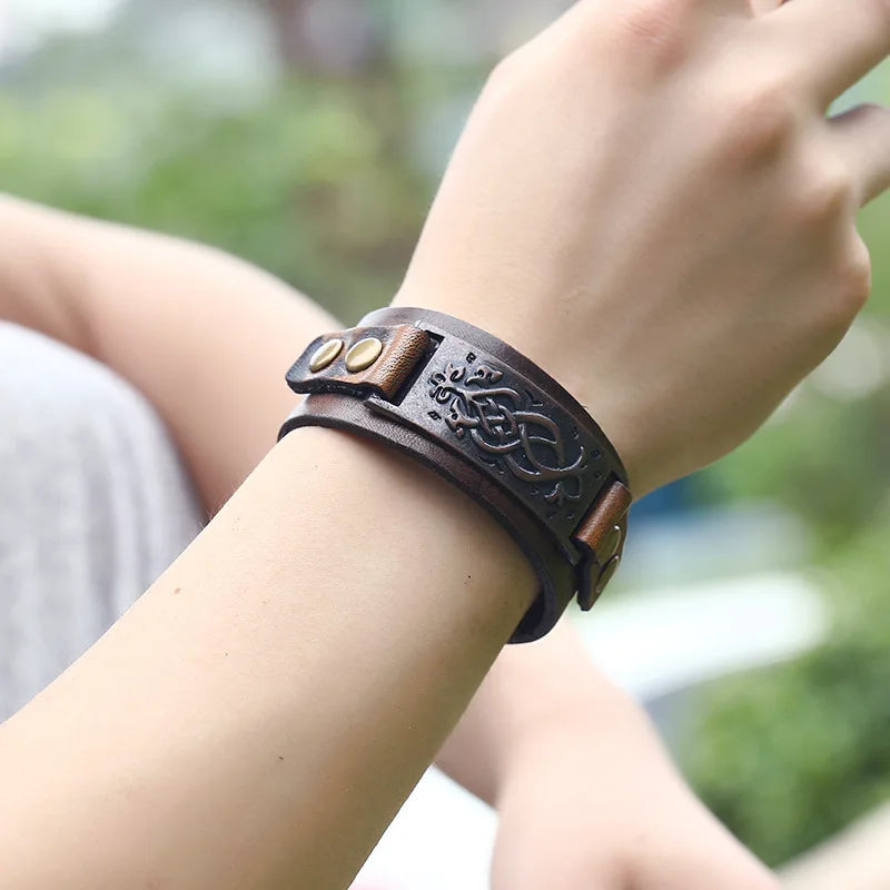 Leather Retro Bracelet - Cowboy Outpost