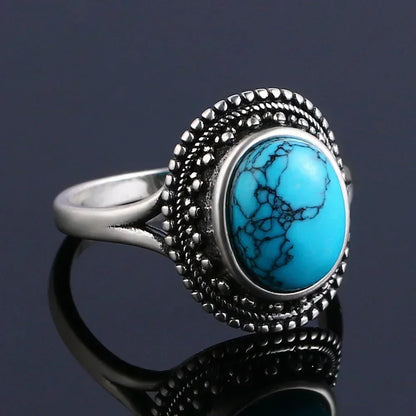 Turquoise Sterling Ring - R664TU - Cowboy Outpost