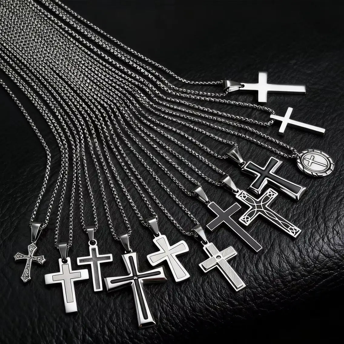 Steel Cross Necklace - Cowboy Outpost