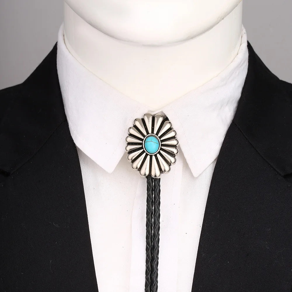 Turquoise Celtic Bolo Tie - 02 - Cowboy Outpost