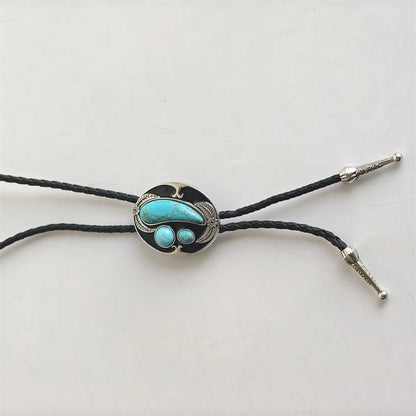 Leather Natural Bolo Tie - 10 - Cowboy Outpost