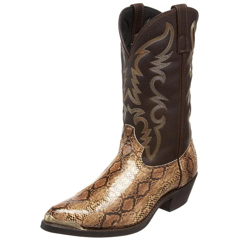 Snake Cowboy Boots - Gold - Cowboy Outpost