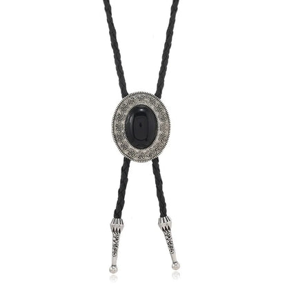 Turquoise Silver Bolo Tie - Cowboy Outpost