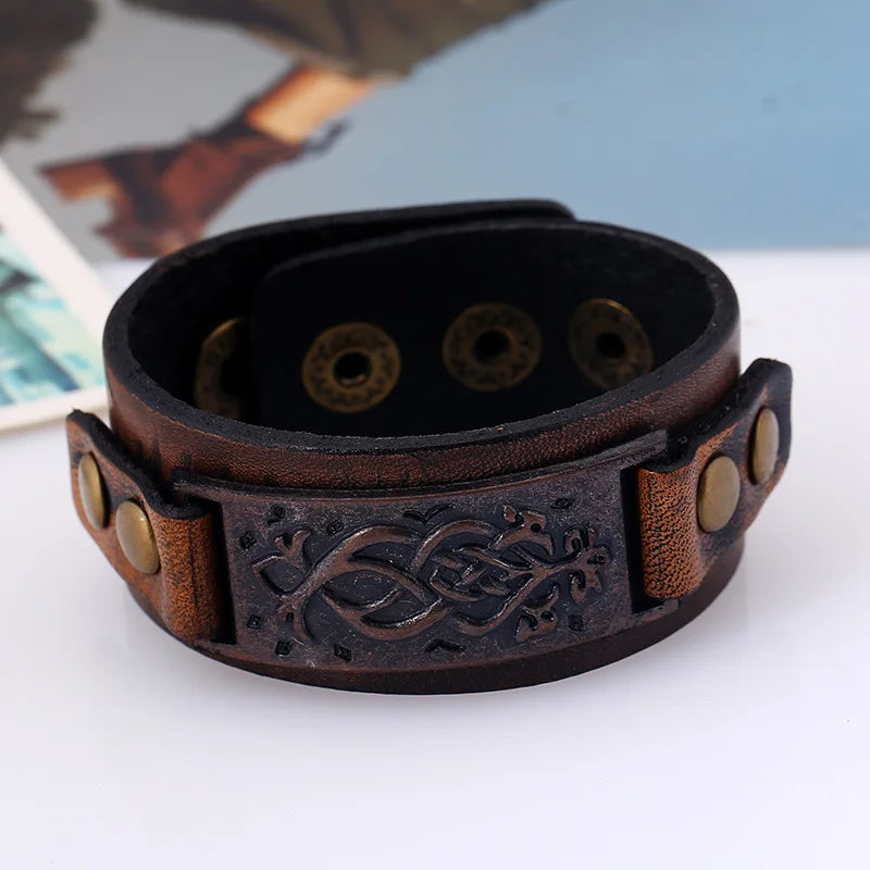 Leather Retro Bracelet - Cowboy Outpost