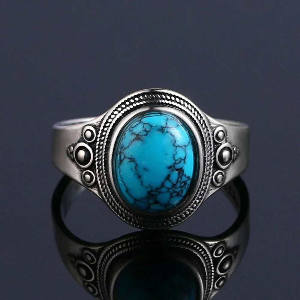 Turquoise Sterling Ring - R2446TU - Cowboy Outpost