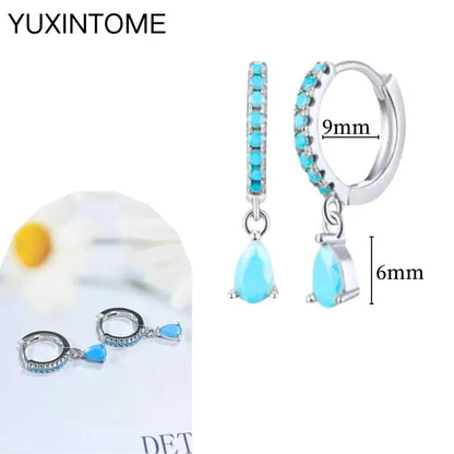 Turquoise Silver Earrings - Cowboy Outpost