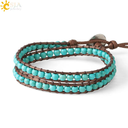 Turquoise Handmade Bracelet - Indian Agate - Cowboy Outpost