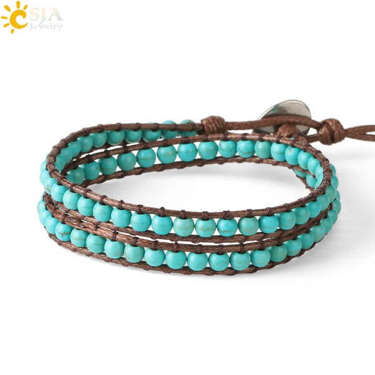 Turquoise Handmade Bracelet - Indian Agate - Cowboy Outpost
