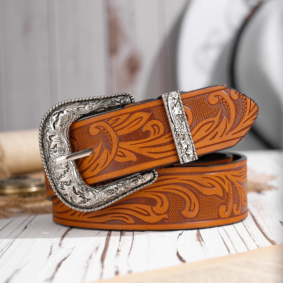 Metal Belt - Black - brown - Cowboy Outpost