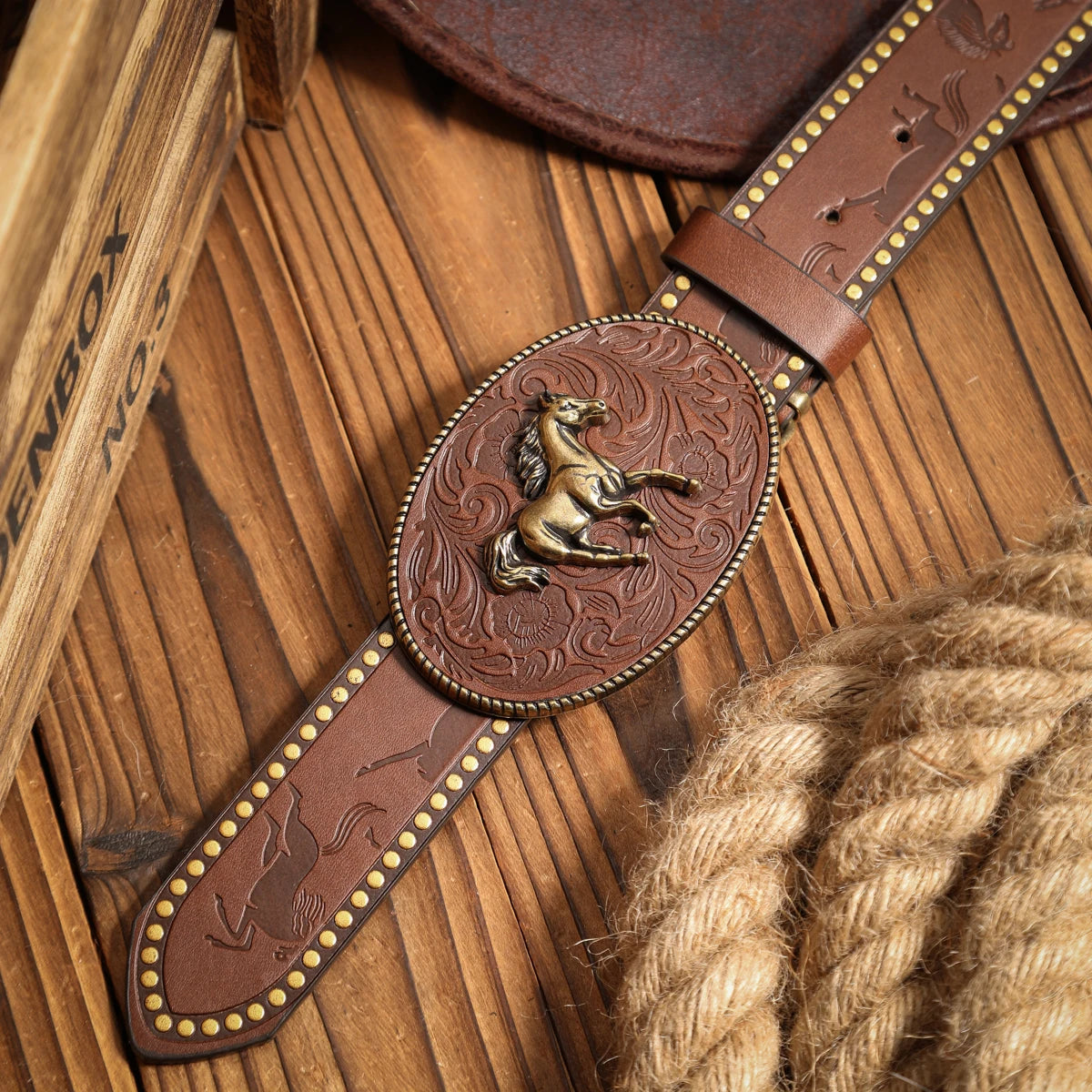 Metal Belt - Camel - Cowboy Outpost