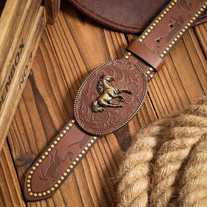 Metal Belt - Camel - Cowboy Outpost