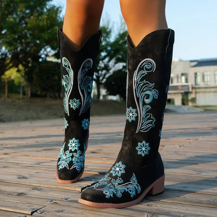 Boot Long Cowboy Boots - White - Cowboy Outpost