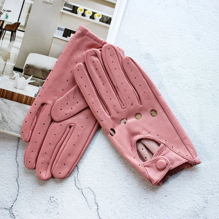 Leather Summer Gloves - green - Cowboy Outpost