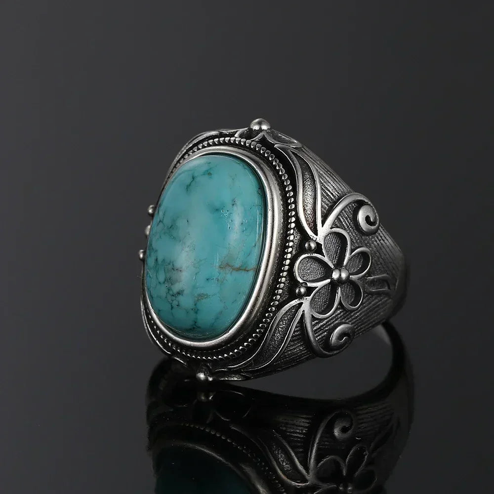 Turquoise Sterling Ring - R664TU - Cowboy Outpost