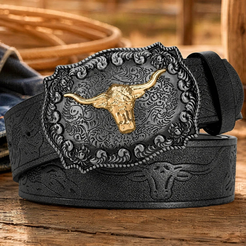 Embossed Belt - Camel - Cowboy Outpost