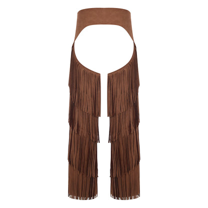 Suede Faux Chaps - Black - Cowboy Outpost