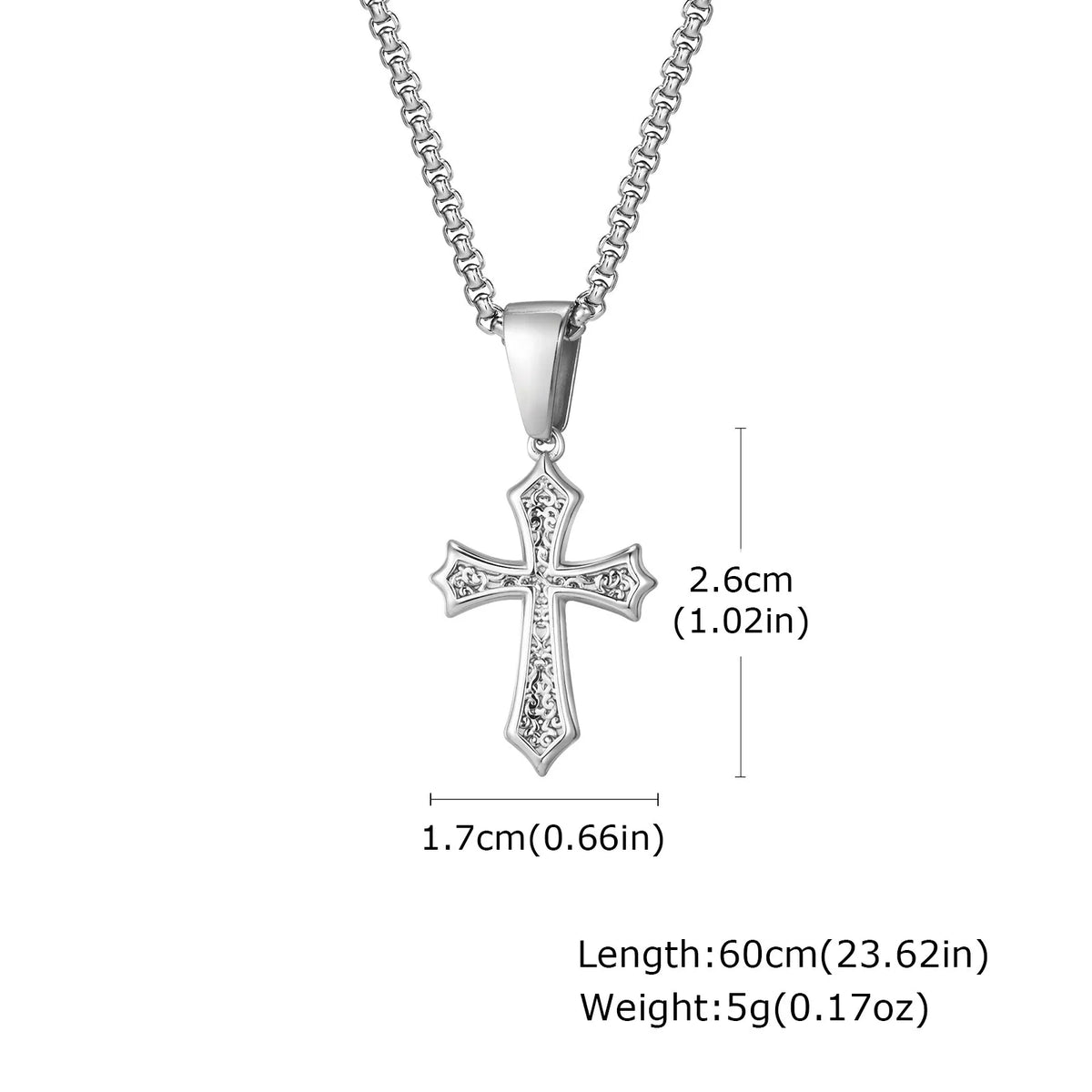 Steel Cross Necklace - Cowboy Outpost