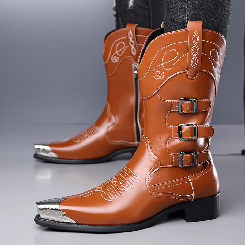 Large Cowboy Boots - camel - Cowboy Outpost