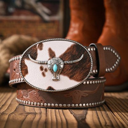 Metal Belt - Black gold - camel silver - Cowboy Outpost
