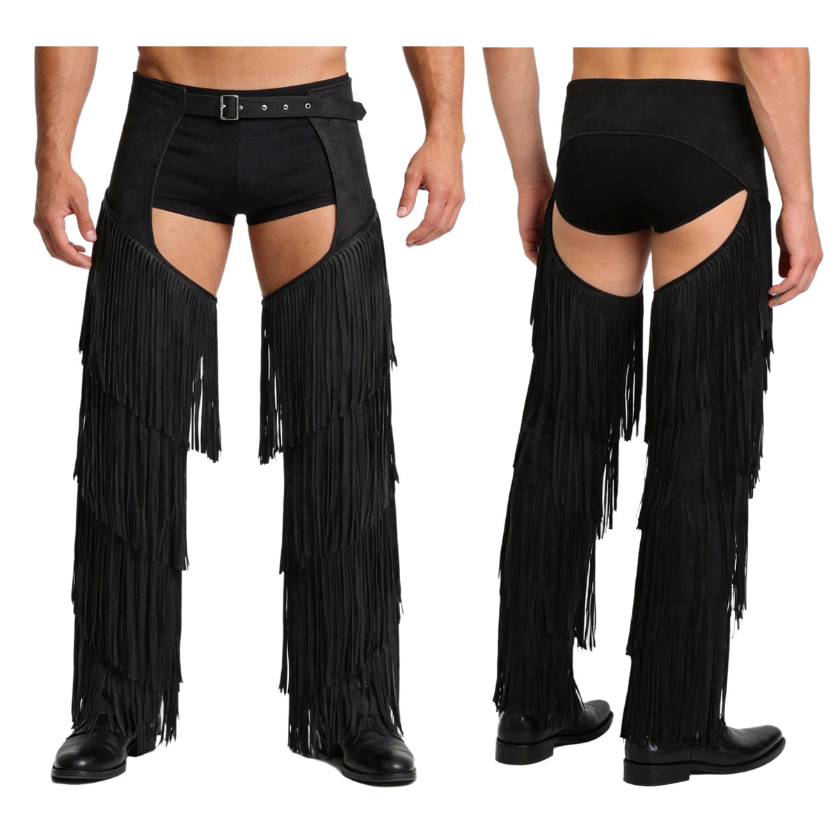 Suede Faux Chaps - Brown - Cowboy Outpost