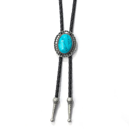 Leather Retro Bolo Tie - 11 - Cowboy Outpost