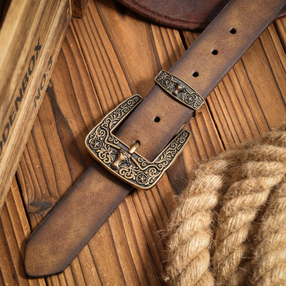 Metal Belt - Brown golden - black silver - Cowboy Outpost