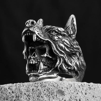 Wolf Steel Ring - Cowboy Outpost