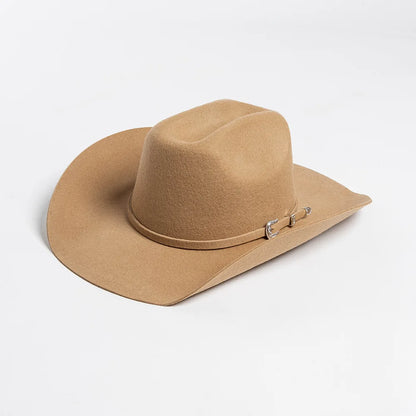 Felt Wide Brim Cowboy Hat - Oatmea - Cowboy Outpost