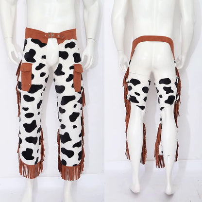 Suede Halloween Chaps - Black A - Cowboy Outpost