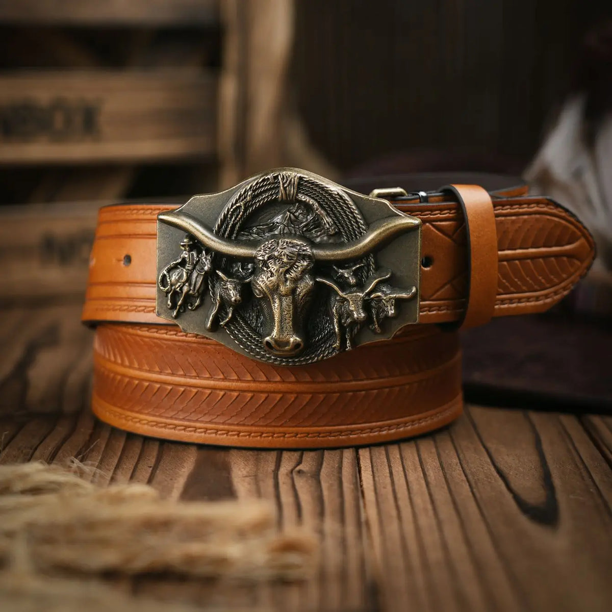 Leather Men's Belt - Cowboy Outpost