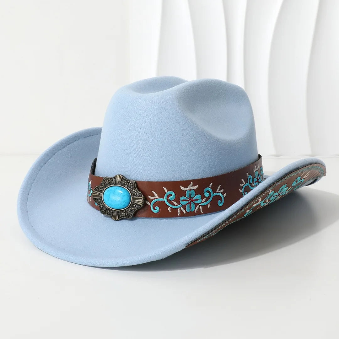 Leather Buckle Cowboy Hat - Cowboy Outpost