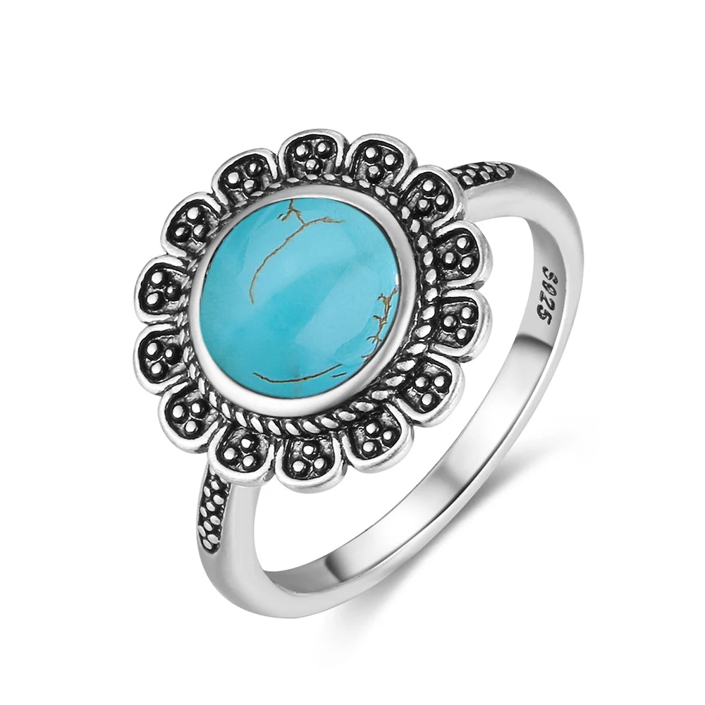 Turquoise Sterling Ring - R2452TU - Cowboy Outpost