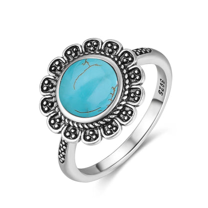 Turquoise Sterling Ring - R2452TU - Cowboy Outpost